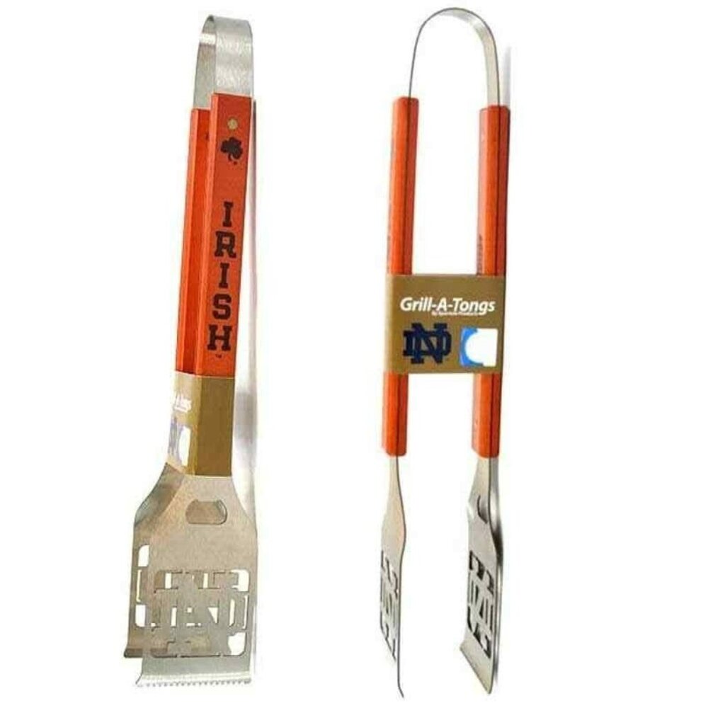 Notre Dame Fighting Irish BBQ Tongs Grill A-Tongs 18'' Stainless Laser Cut Logo